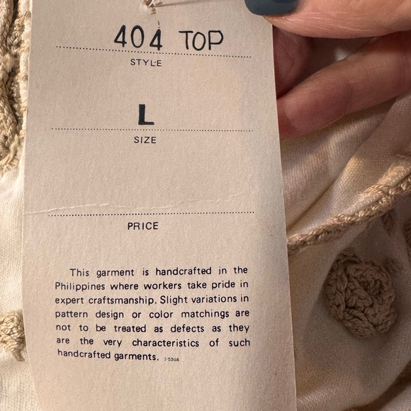 Off White & Tan Embroidered Blouse & Skirt handcrafted in the Philippines NWT - Picture 7 of 15